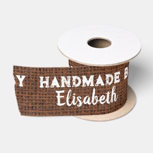 Jute Handgemaakt Door Naam Toevoegen Stof Labels O Lint