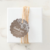 jute kant glitter rustieke bruiloft dank u bedankjes labels (In situ)