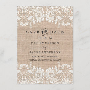 Jute & Kant Save The Date Kaart