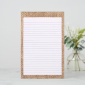 Jute Lined Stationery Briefpapier (Staand voorkant)