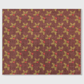 Jute Mistletoe Cadeaupapier (Vlak)