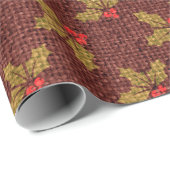 Jute Mistletoe Cadeaupapier (Rol Hoek)