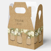 jute rozen mason jar vrijgezellenfeest gunst doos bedankdoosjes (Geopend)