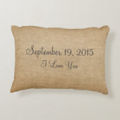 Jute voor altijd en altijd Bruiloft Accent Kussen (Achterkant)