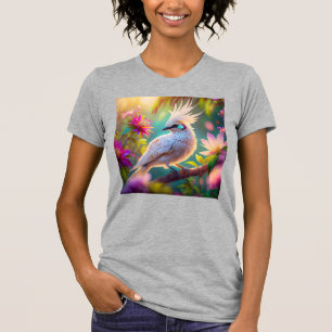 Juveniele Crested Blush Feather Dove Fantasy Bird T-shirt