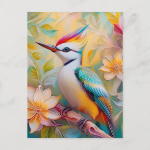 Juveniele regenboog specht fantasie vogel briefkaart