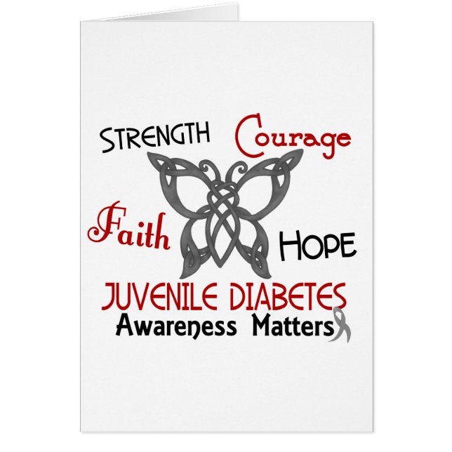 Juvenile Diabetes Celtic Butterfly 3 (Voorkant)