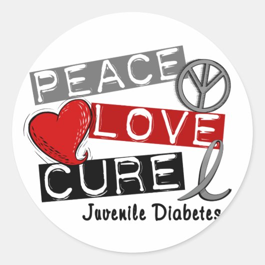 JUVENILE DIABETES RONDE STICKER (Voorkant)