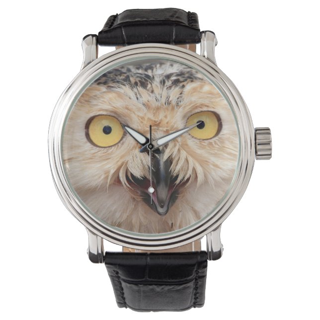 Juvenile Snowy Owl Watch Horloge (Voorkant)
