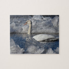 Juvenile Swan in de rivier de Icey Legpuzzel