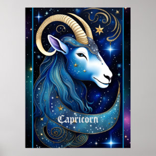 Juweel Galaxy Zodiac Steenbok Poster