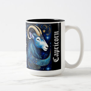 Juweel Galaxy Zodiac Steenbok Tweekleurige Koffiemok