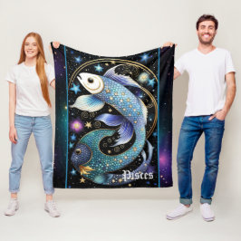 Juweel Galaxy Zodiac Vissen Fleece Deken