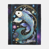 Juweel Galaxy Zodiac Vissen Fleece Deken (Voorkant)