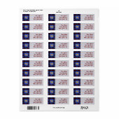 Juweel getinte plaid retour adres label (Full Sheet)