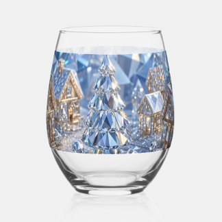 Juweel Kerst Village Smaragd Boom Kristal Wijnglas Zonder Voet
