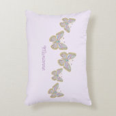 Juweel vlinders Paarse blauw goud Accent Kussen (Voorkant(Verticaal))