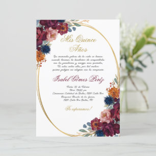 Juweelbloem Spaans Quinceañera Kaart