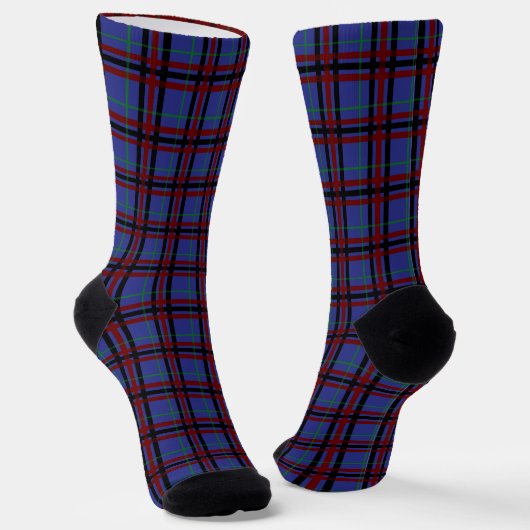 juweelgetint plaid sokken (Gebogen)