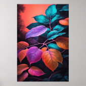 Juweeltint bladeren II Poster (Voorkant)