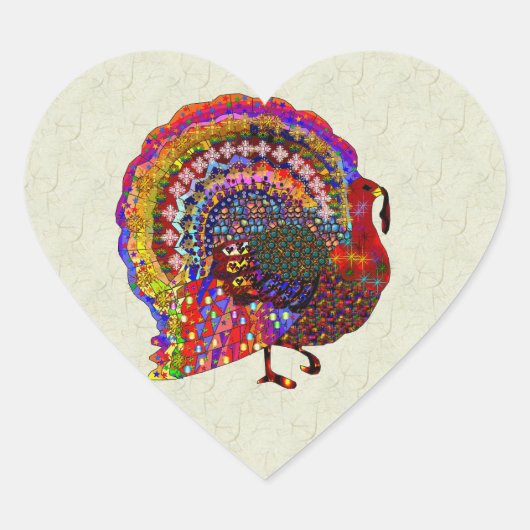 Juweland Turkey Hart Sticker (Voorkant)