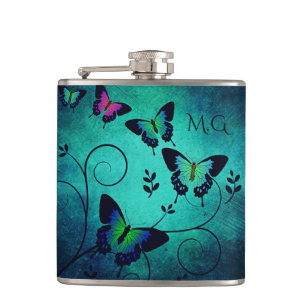  juwelen Butterflies Heupfles