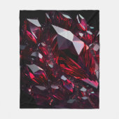 Juwelen Edelsteen Ruby Crystal Fleece Deken (Voorkant)
