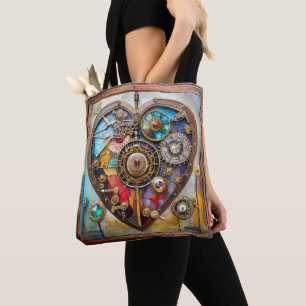 Juwelen En Gebrandschilderd Hart Steampunk Serie Draagtas
