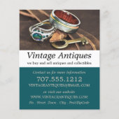  juwelen en sleutel, Antiek dealer, winkel Flyer (Voorkant)