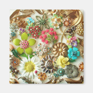  juwelen Floral Magnet Magneet