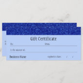 Juwelen - Sapphire Gift Certificate (Voorkant / Achterkant)