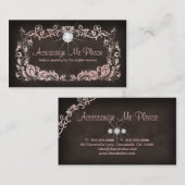 Juwelen Visitekaartje Roze bruin Lijst 2 (Voorkant / Achterkant)