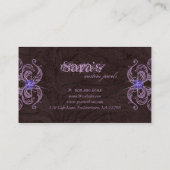 Juwelen Visitekaartjes Dierlijk Zebra Lopard Paars (Achterkant)