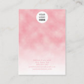 Juwelenhouder oorringt modern metaalroze wit visitekaartje (Achterkant)