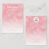 Juwelenhouder oorringt modern metaalroze wit visitekaartje (Voorkant / Achterkant)