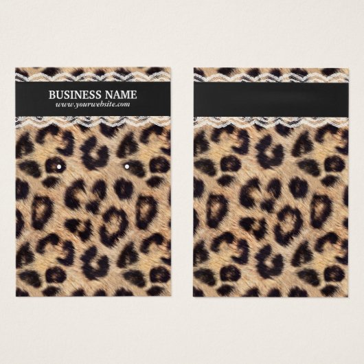 Juwelenweergave Moderne luipaard afdrukken Visitekaartjes (Voorkant /achterkant)