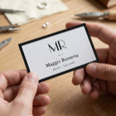 Juweler / Silversmith - Schone stijlvolle monogram Visitekaartje