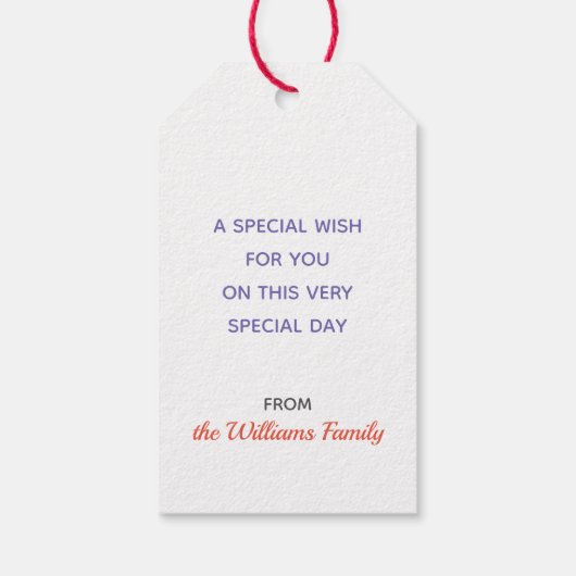  juwelgevierde Labels Cadeaulabel (Achterkant)