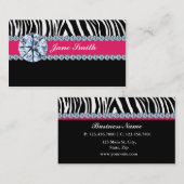 Juwelier Zebra Print Diamond Sparkle Visitekaartje (Voorkant / Achterkant)