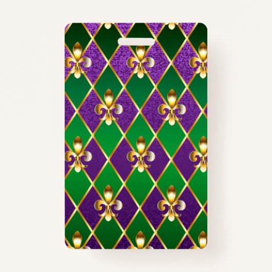 Juwelry Background Mardi Gras Badge (Voorkant)