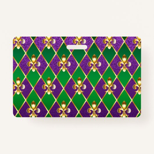 Juwelry Background Mardi Gras Badge (Voorkant)