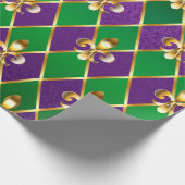Juwelry Background Mardi Gras Cadeaupapier (Hoek)