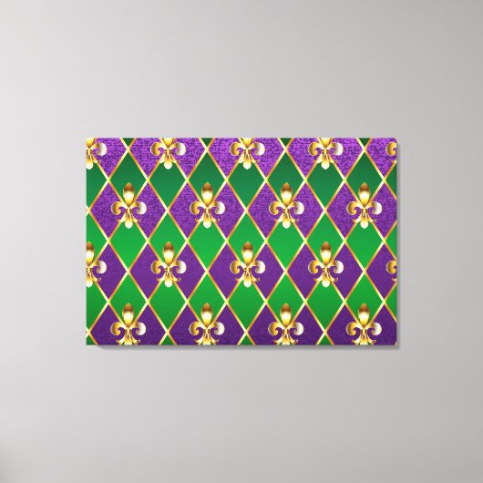 Juwelry Background Mardi Gras Canvas Afdruk (Voorkant)