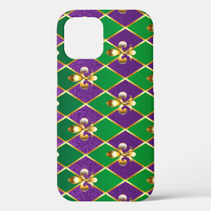 Juwelry Background Mardi Gras iPhone 12 Pro Hoesje