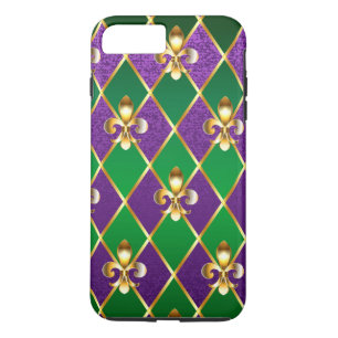 Juwelry Background Mardi Gras iPhone 8 Plus / 7 Plus Hoesje