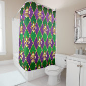 Juwelry Background Mardi Gras Douchegordijn (In situ)