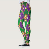 Juwelry Background Mardi Gras Leggings (Links)