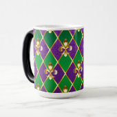 Juwelry Background Mardi Gras Magische Mok (Voorkant links)