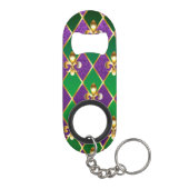 Juwelry Background Mardi Gras Mini Flessenopener (Achterkant)