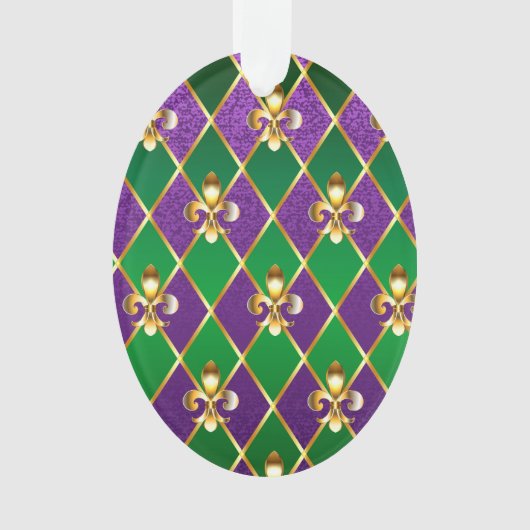 Juwelry Background Mardi Gras Ornament (voorkant)